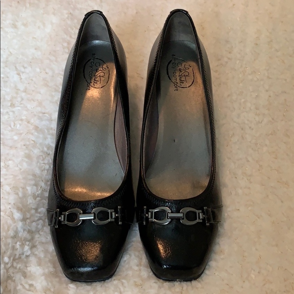 Black High Heel Wedge